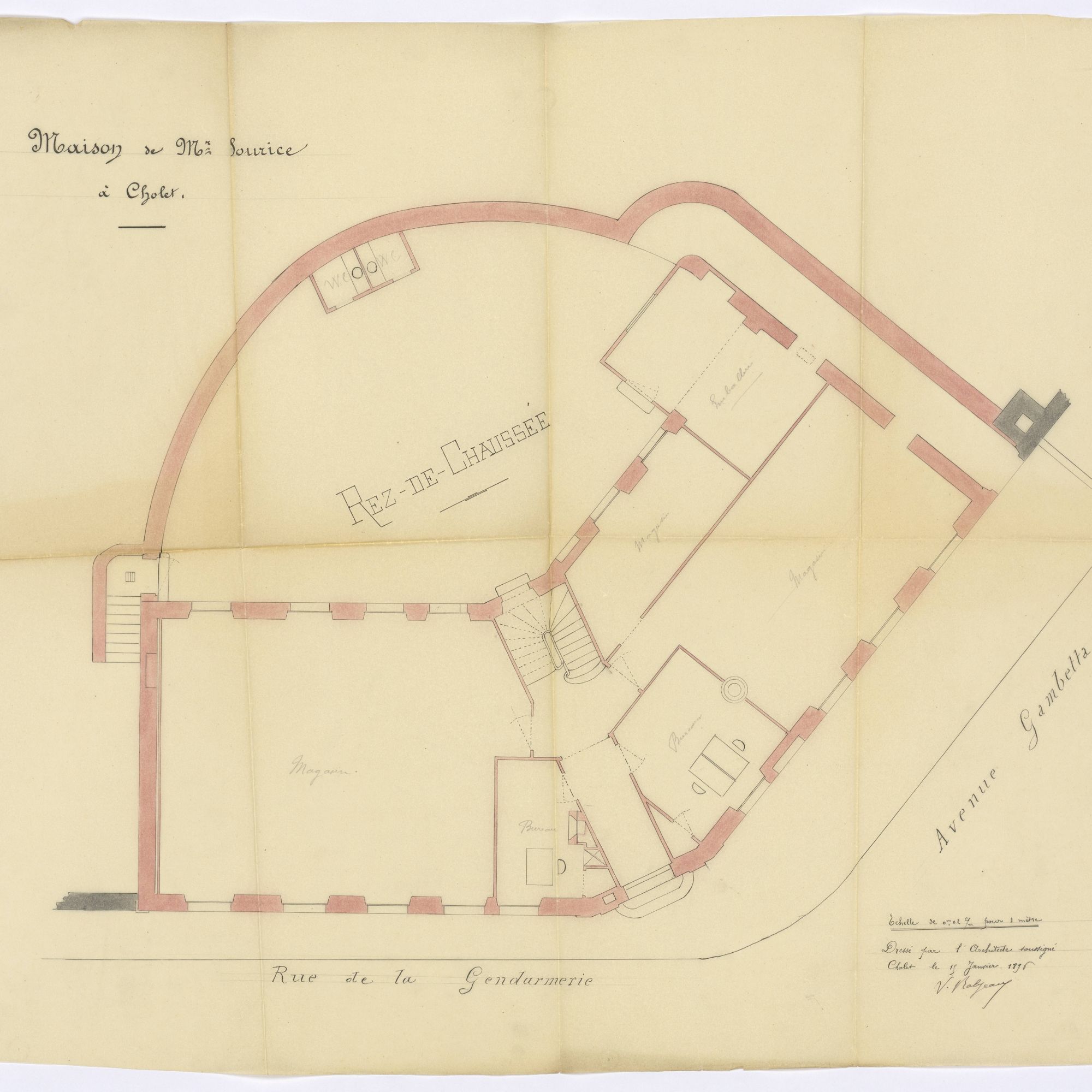 1Fi1242 - Plan du magasin, 1896. Coll. AMC