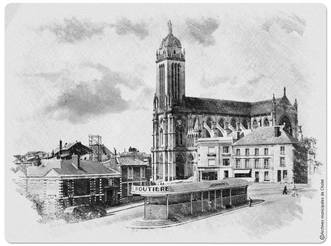 Saint-Pierre et la Gare routière en 1953, 8Fi848. Coll. AMC