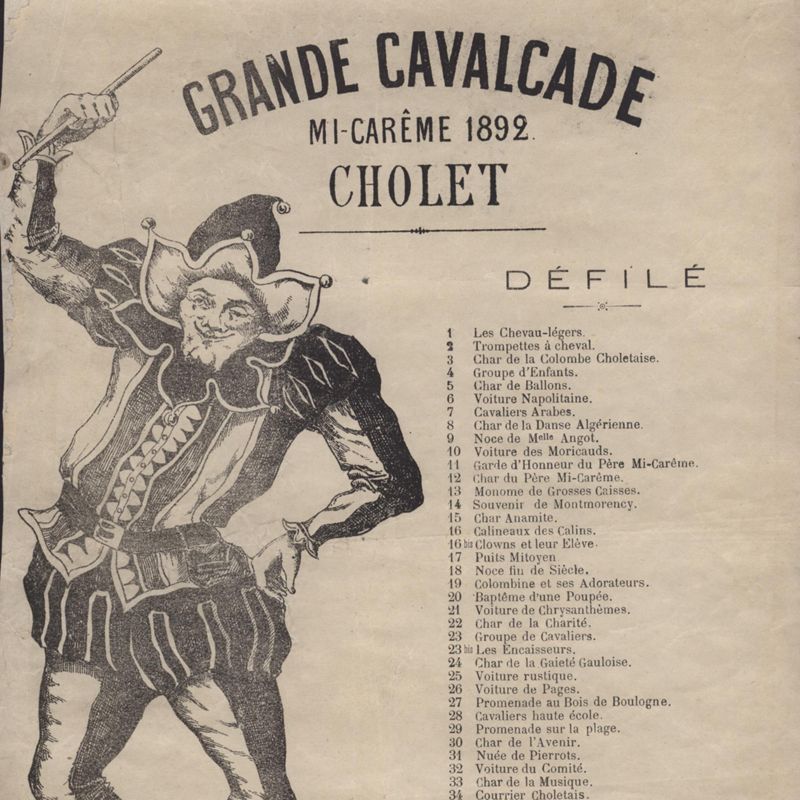 1J96 - Programme "Grande Cavalvade". 1862. Affiche