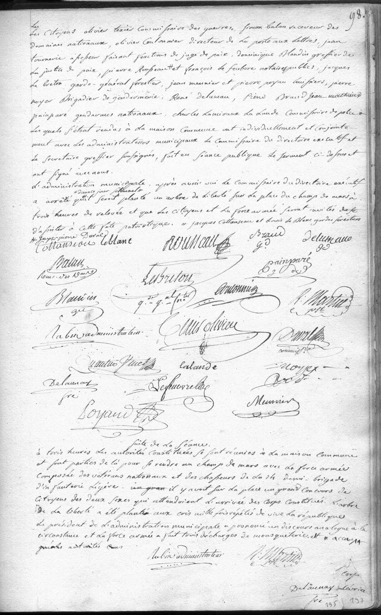 1D1 - Délibération du Conseil municipal, 2 février 1798. Coll. AMC