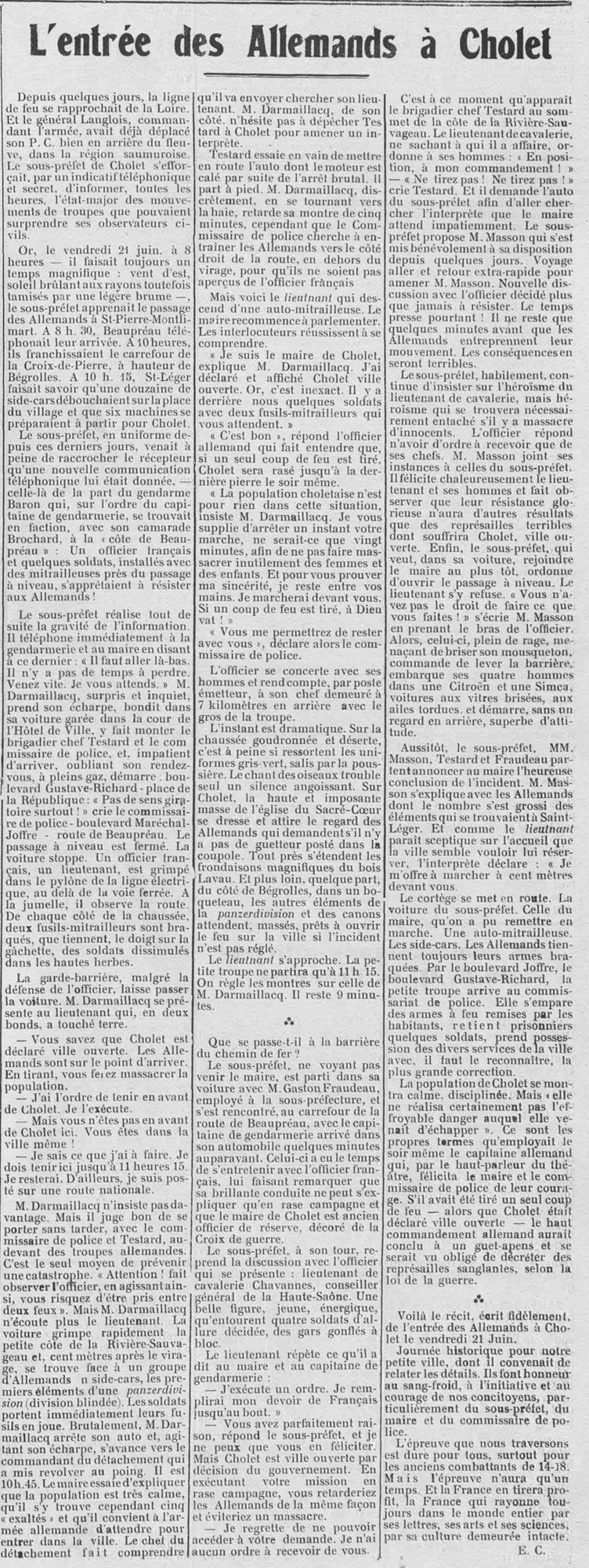 19Per26 - L'Intérêt Public, 29 juin 1940. Coll. AMC