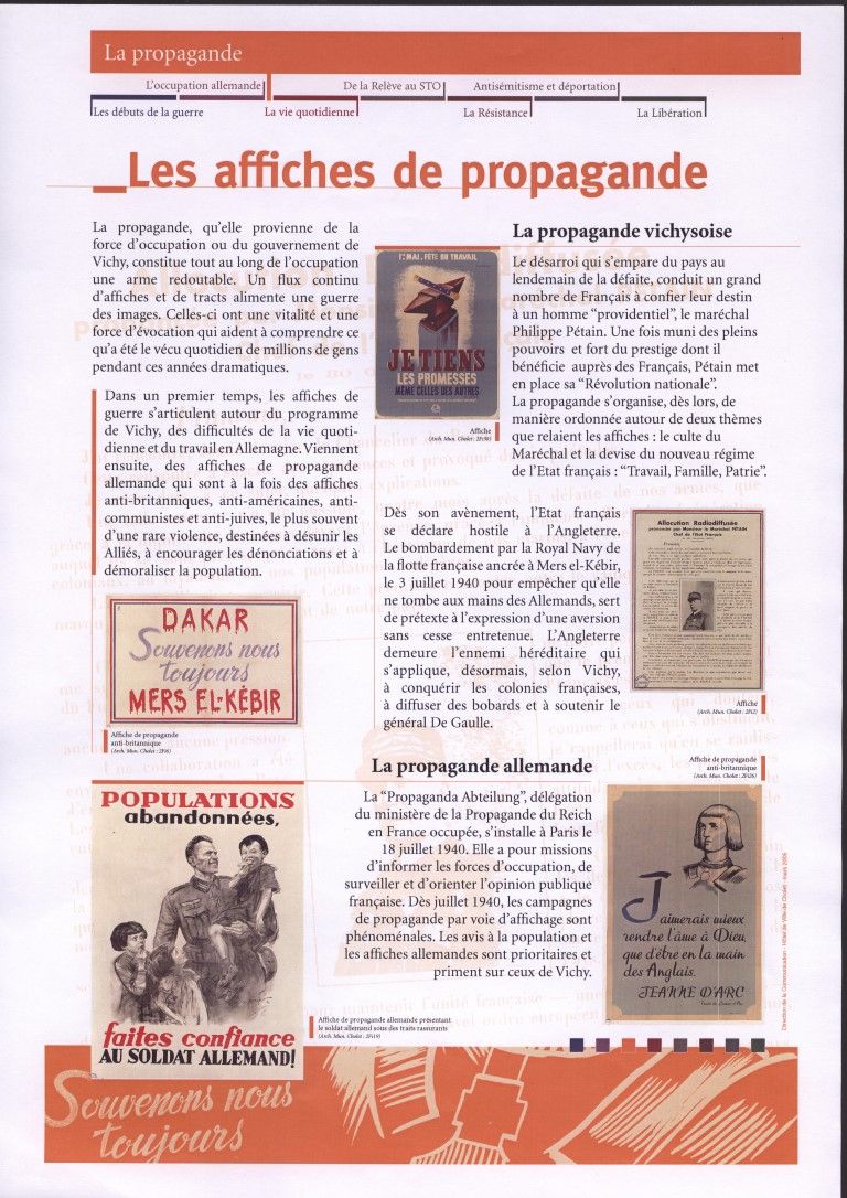 Panneau de l'exposition