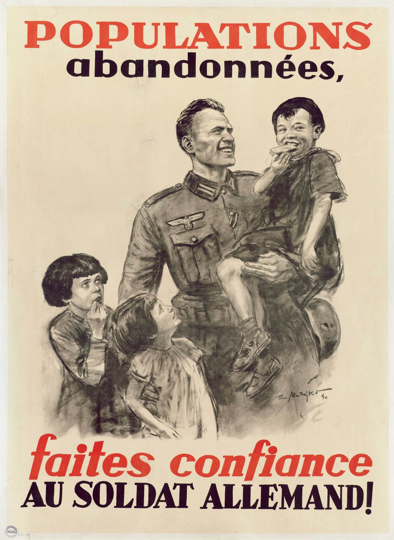 2Fi19 - Affiche de propagande allemande, 1940. Coll. AMC