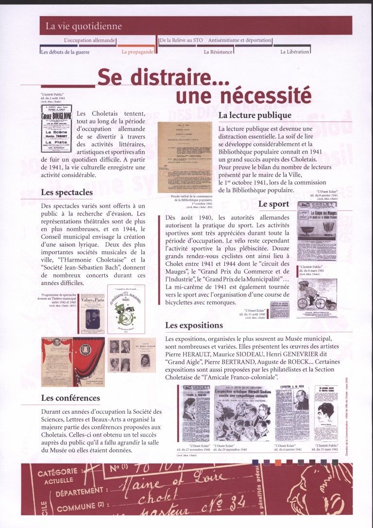 Panneau de l'exposition