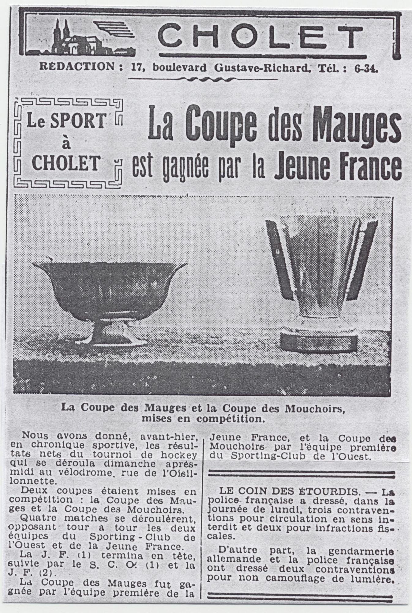 4Mi13 - L'Ouest-Éclair, 8 janvier 1941. Coll. AMC