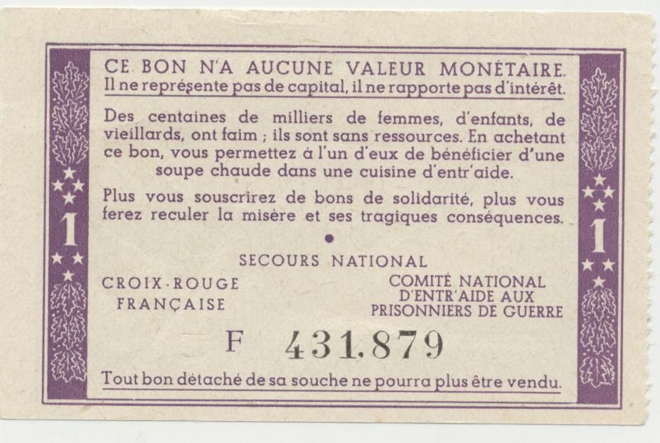 Bon de solidarité - Coll. particulière