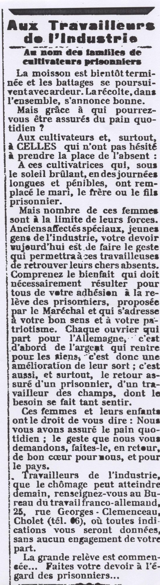 19Per26 - L'Intérêt Public, 15 août 1942. Coll. AMC