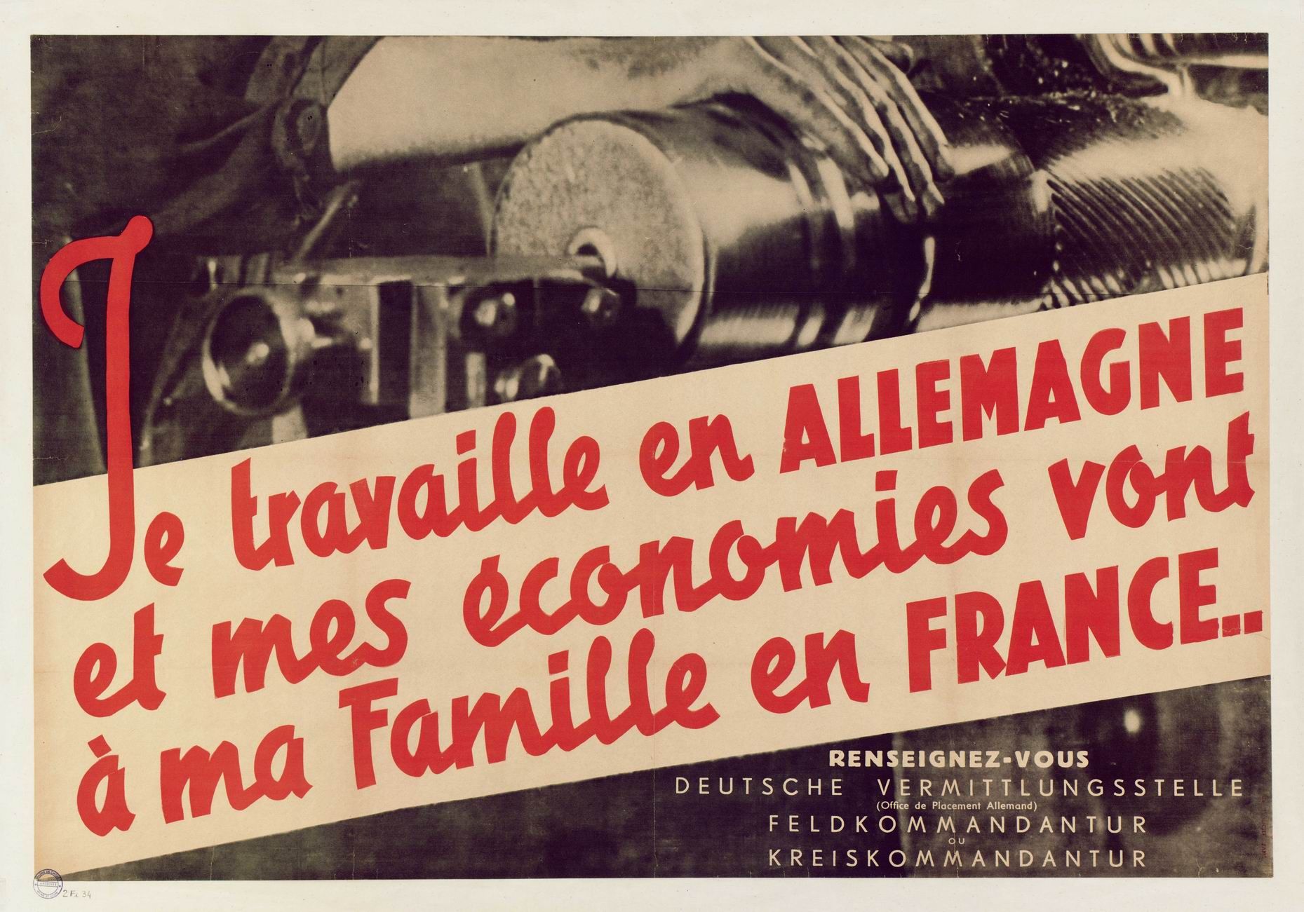 2Fi34 - Affiche de propagande, 1942. Coll. AMC