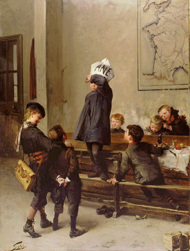 Un futur savant. Geoffroy Henry, 1880. Huile sur bois. Coll. Musée national de l'Éducation