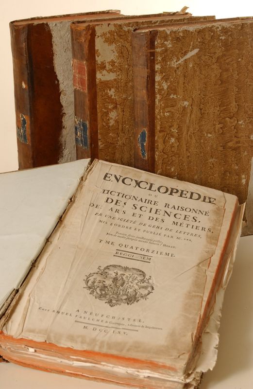 Encyclopédie de Diderot et d'Alembert. Coll. Médiathèque de Cholet
