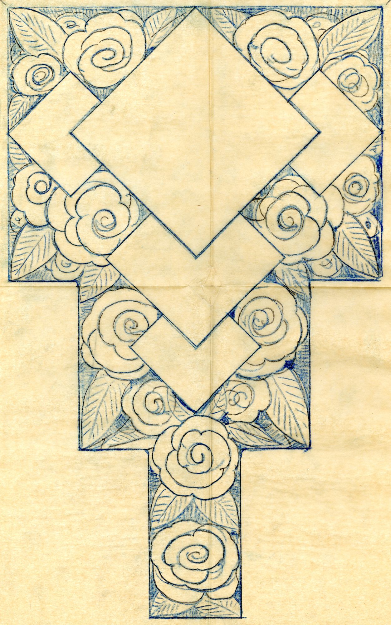 8J32 - Dessin de Charles Arnault, 1935. Coll. AMC