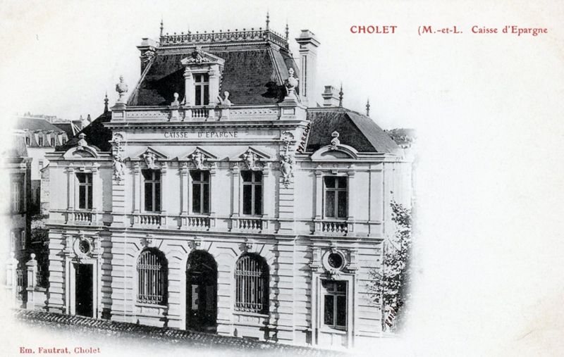 8Fi2988 - La caisse d'épargne, rue Travot (1903). Coll. AMC