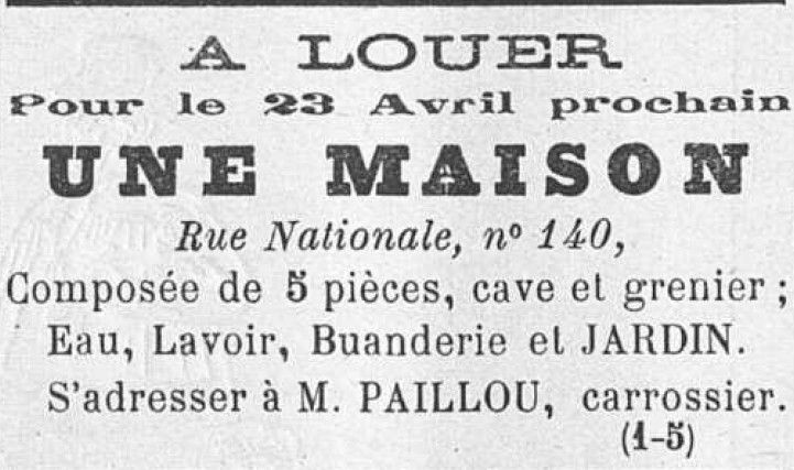 19Per24 - Petite annonce, L'Intérêt Public, 23 Février 1908. Coll. AMC