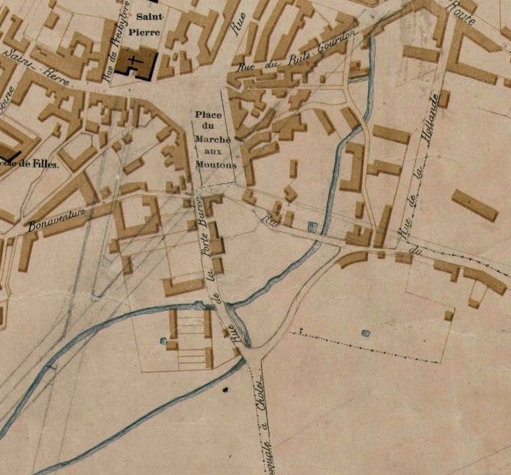 1Fi9 - Plan de Cholet, 1877. Coll. AMC