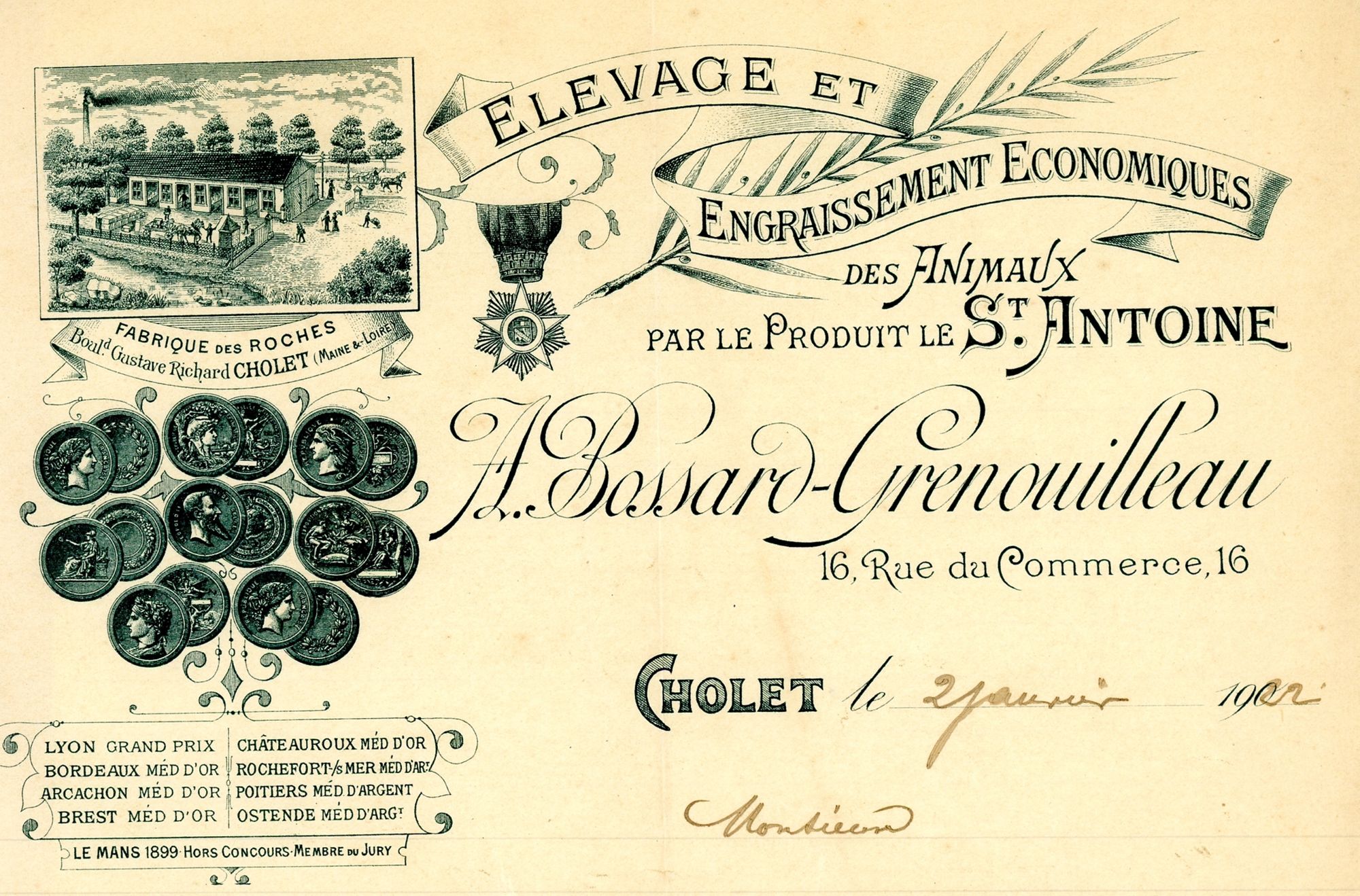 1J78/1922.03 - Papier à en-tête, 1922. Coll. AMC