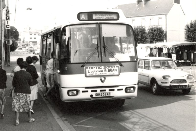 6Fi1672 - Bus urbain, années 80. Coll. AMC