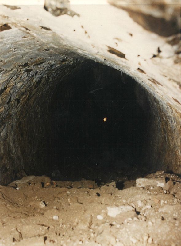 6Fi961 - Photographie d'une galerie souterraine du Jardin du Mail, 1994 