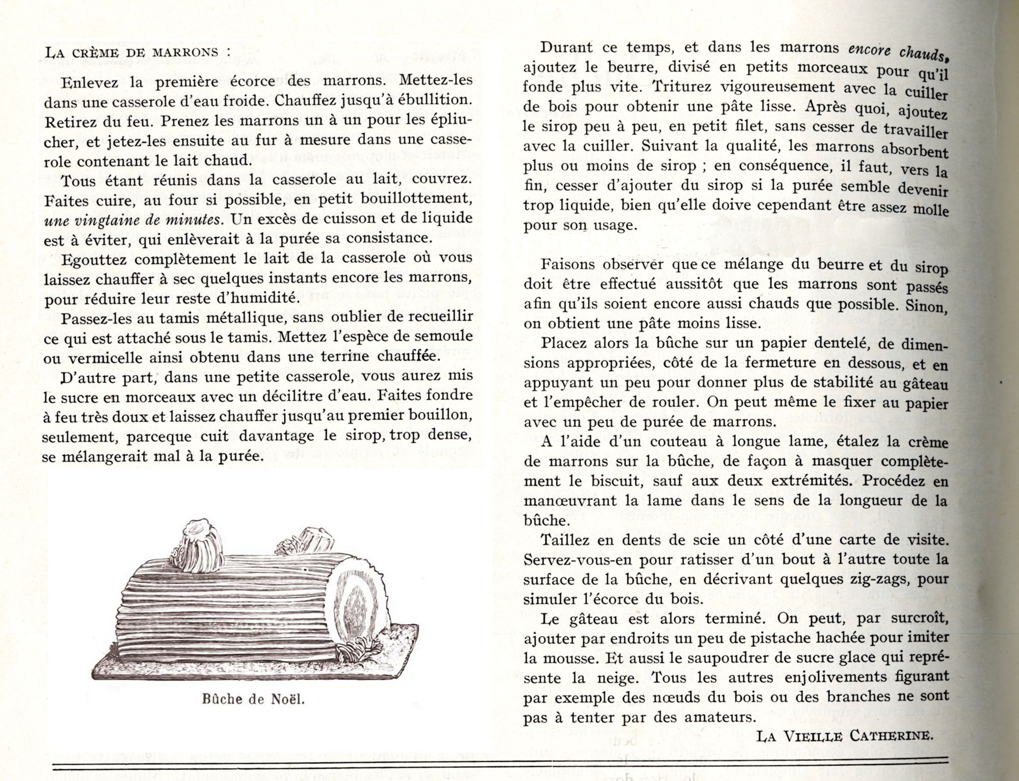 Recette d'un gâteau tiré du livre de recettes le Pot au feu