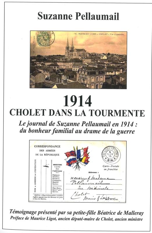 Couverture de l'ouvrage Suzanne Pellaumail. 1914, Cholet dans la tourmente, par Béatrice de Malleray.