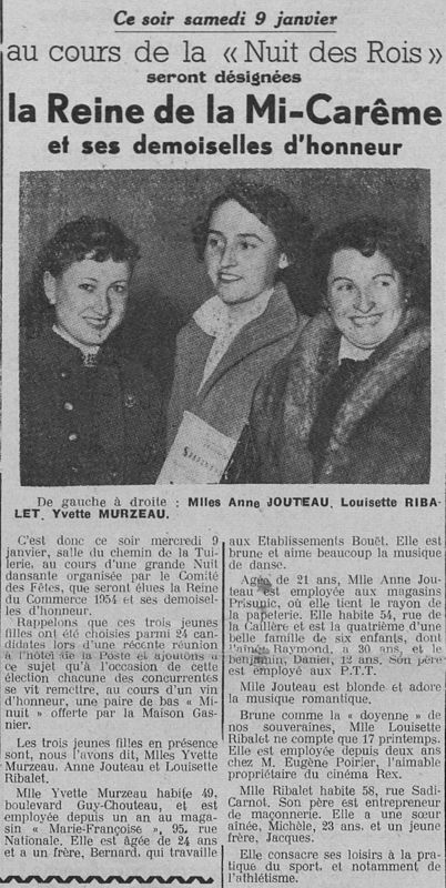 Journal L'Intérêt Choletais, 1954 - Archives municipales de Cholet, 19Per37