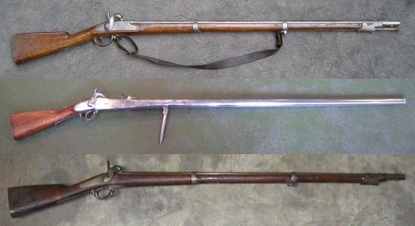 Fusil à pierre. Modèle 1822 / Fusil de rempart. Modèle 1831 /  Fusil “Delvigne-Poncharra”. Modèle 1842.