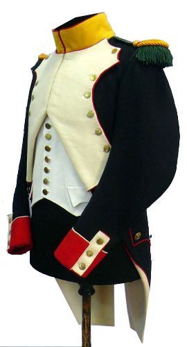 Uniforme période révolutionnaire. Reconstitution.  Coll. Particulière