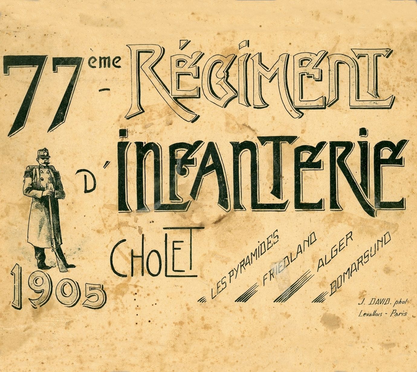 23J3 -77e Régiment d'Infanterie. 1905. Album photographique. Collection Archives municipales de Cholet.