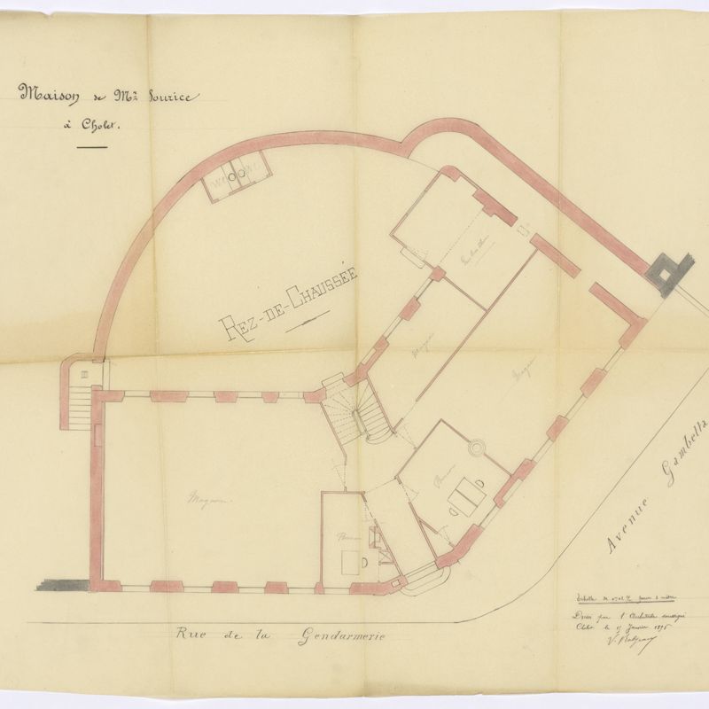 1Fi1242 - Plan du magasin, 1896. Coll. AMC